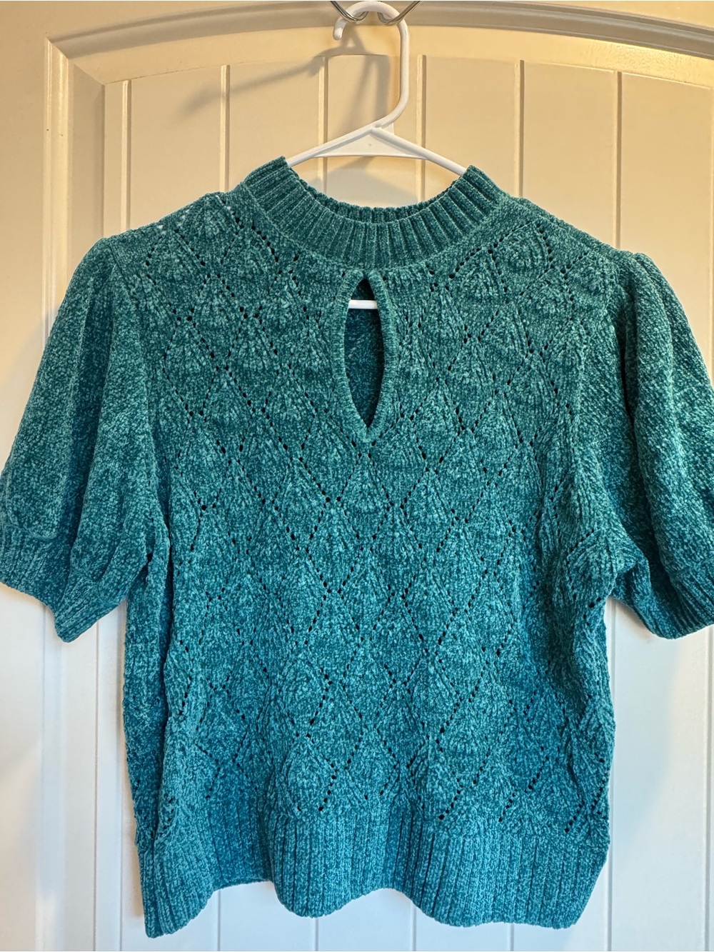 Short-Sleeve Knit Sweater